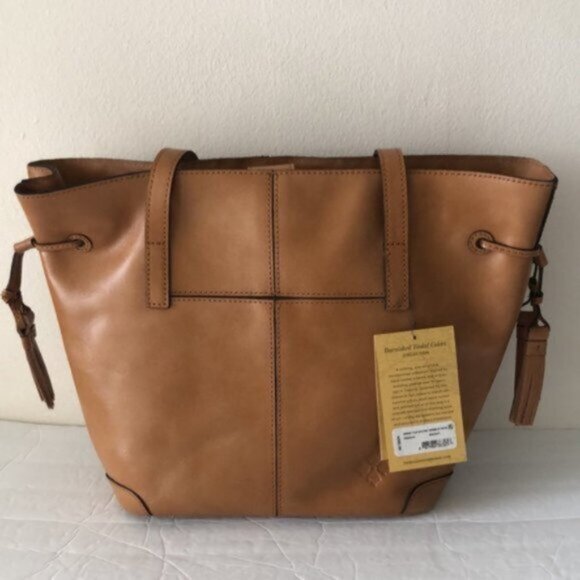 Patricia Nash Kemble Tote Biscuit Brown Tooled Leather Shoulder Handbag - Picture 8 of 13